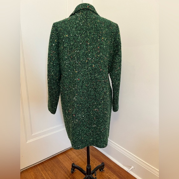 Stylish Green Tweed Coat by J Crew - Picture 2 of 6